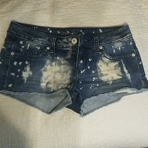 Bleach jean shorts